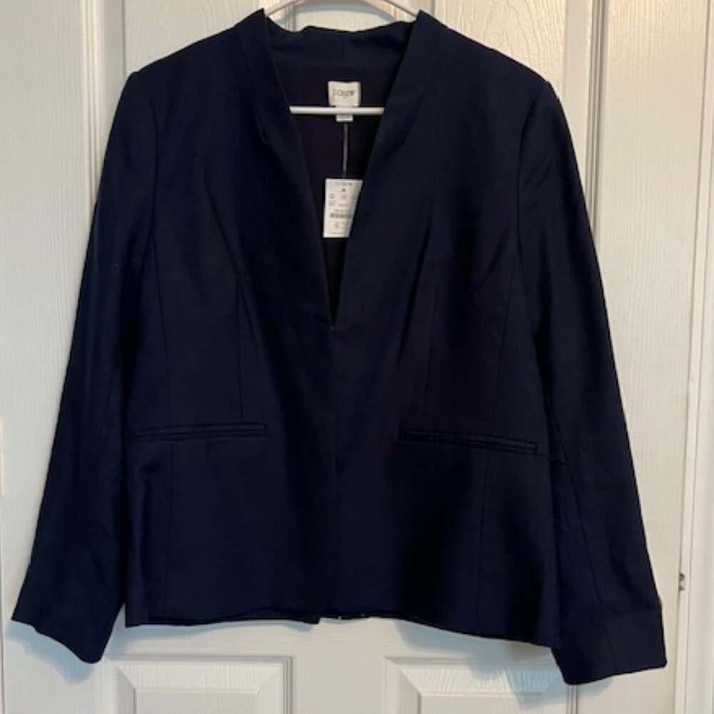J.Crew - Linen navy blue blazer - NWT